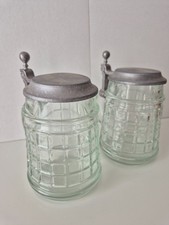 2 Glaskrüge Humpen mit