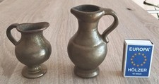 2 Vintage-Messingkrüge 7 cm &